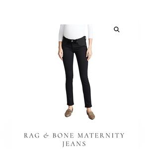 rag & bone Black Maternity Slim Straight Jeans